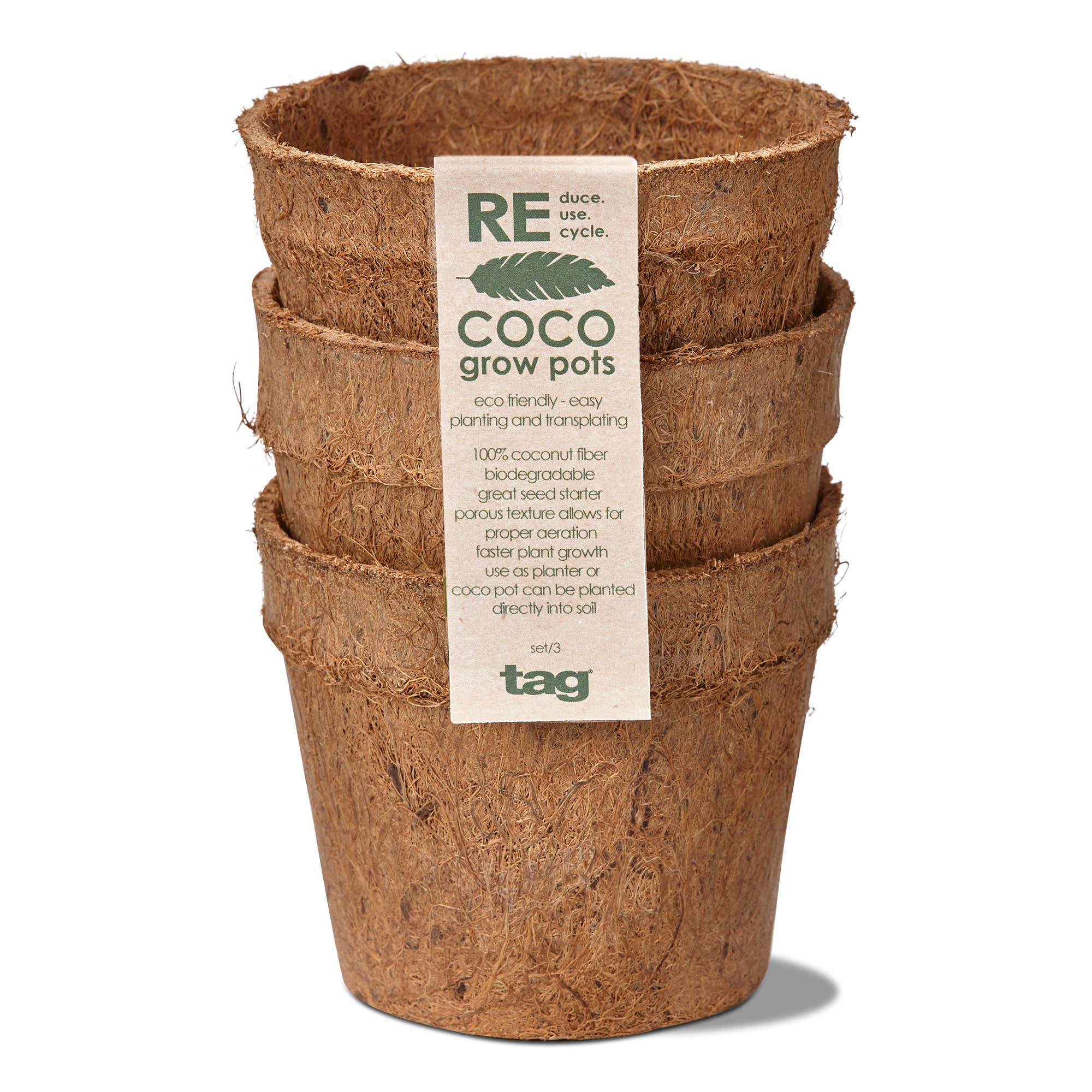small plant starter pots Eco Coco Seed Starter Pot Small Set Of 3