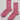 Embroidered Her Socks - Mercerized Combed Cotton Rib: Pink Water + Heart