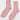 Embroidered Her Socks - Mercerized Combed Cotton Rib: Pink Soda + Silver Seashell