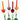 Tulip Candleholders 12": Yellow/Red Flaming Parrot