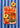 Wild Flower Orange Bent Birch Serving Tray