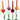 Tulip Candleholders 10": Red/Yellow Fancy Frills