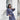 Block Printed Cotton Kimono Robe & Matching Bag (Azure)