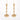 Gold Bamboo Candlestick Set - Small