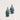 Tiered Tassel Earrings: Spruce